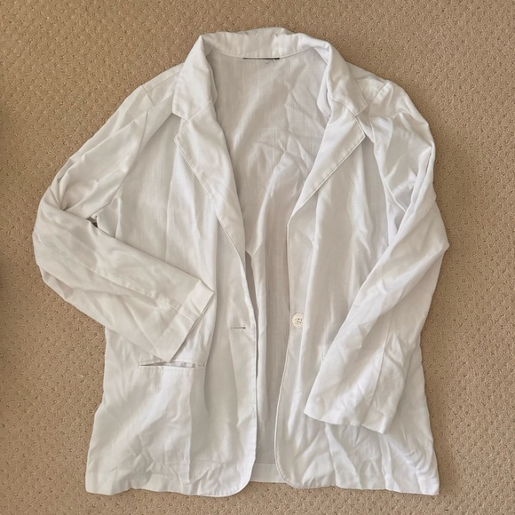 Jackets & Blazers - vintage white blazer / suit coat